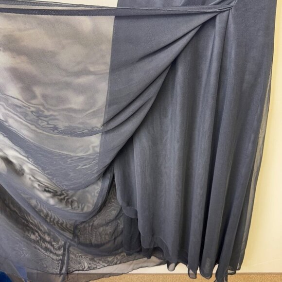 Vintage Y2K 90s Babydoll Pink Rose and Black Fairy Prom Gown Dress Size 8 - Picture 10 of 14